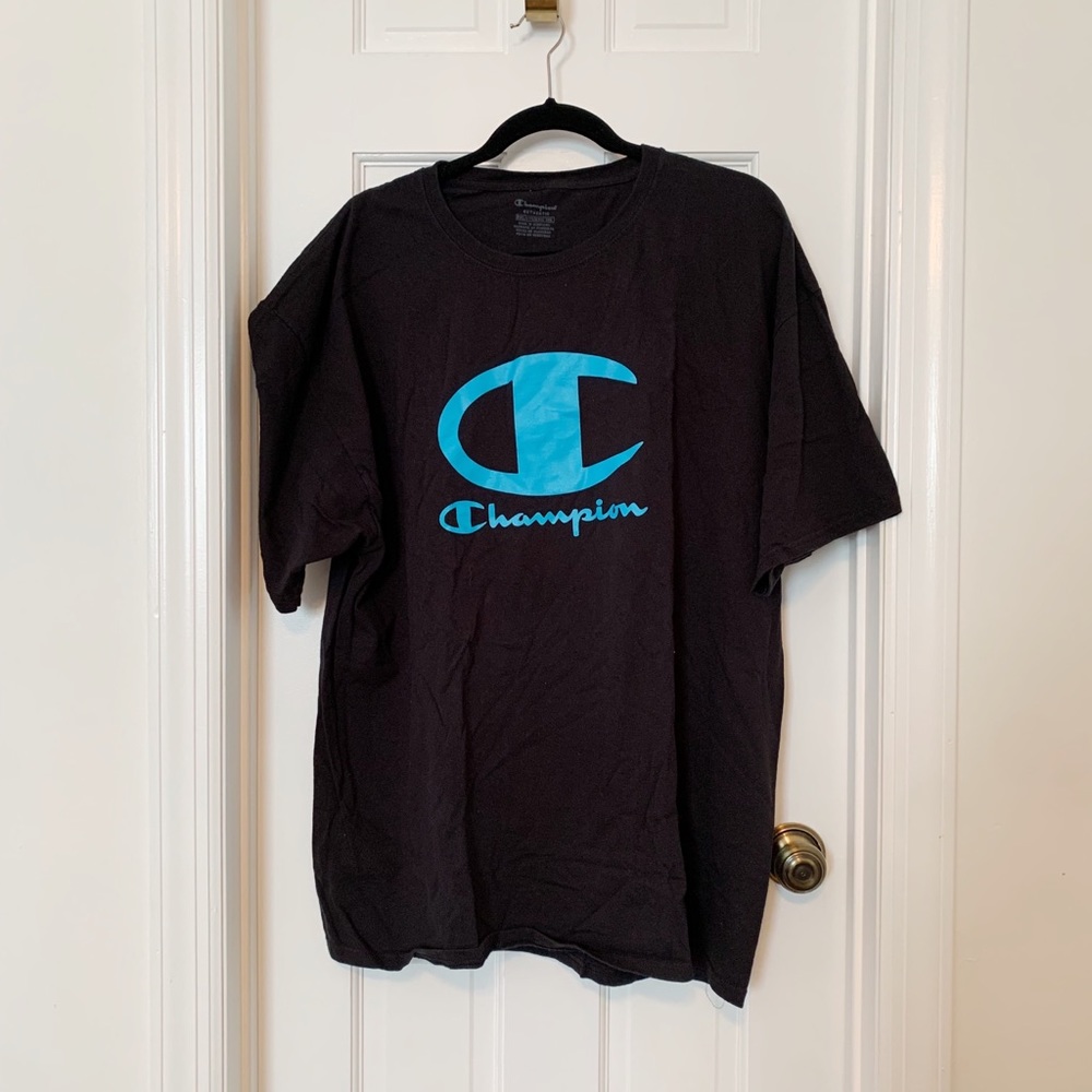 Black & Teal Champion Tshirt